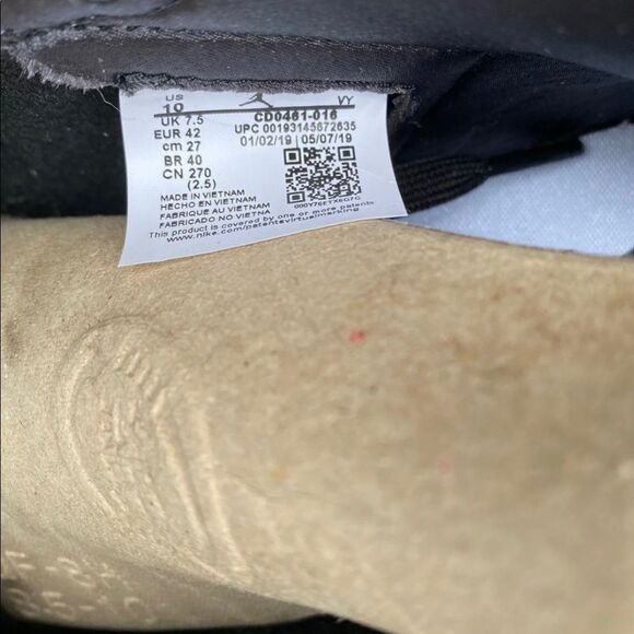 Nike WMNS Air Jordan 1 High OG Satin Black Toe Black Red CD0461-016 Women's 10. - Picture 4 of 7